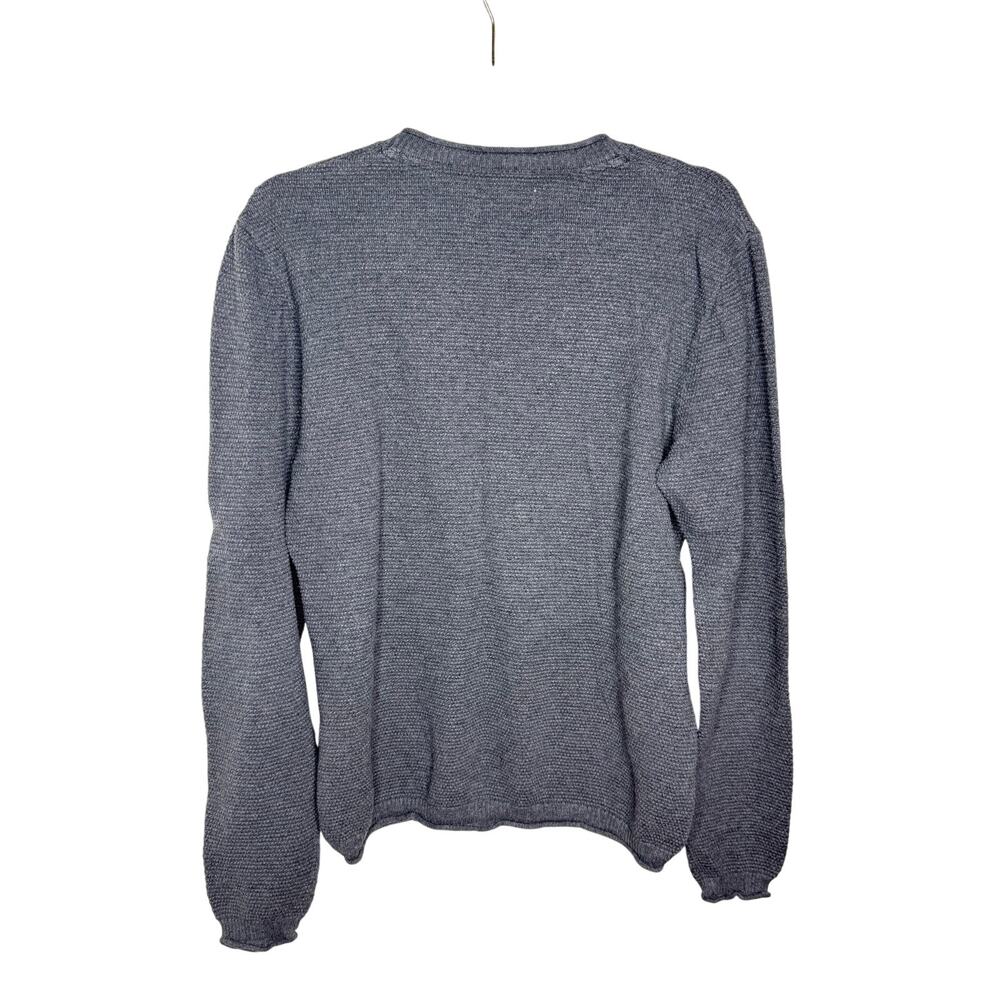 Wellen Sweater Men's Medium Gray Waffle Organic Cotton Cashmere Huckberry - Picture 2 of 6